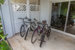 4 bicycles for guest use.